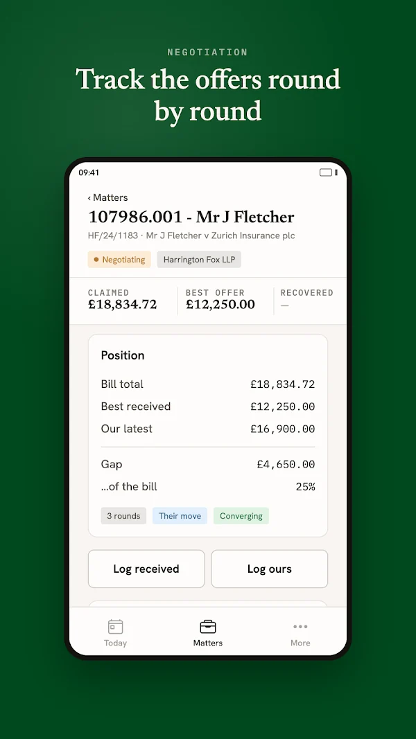 DMD Costs: track negotiation offers